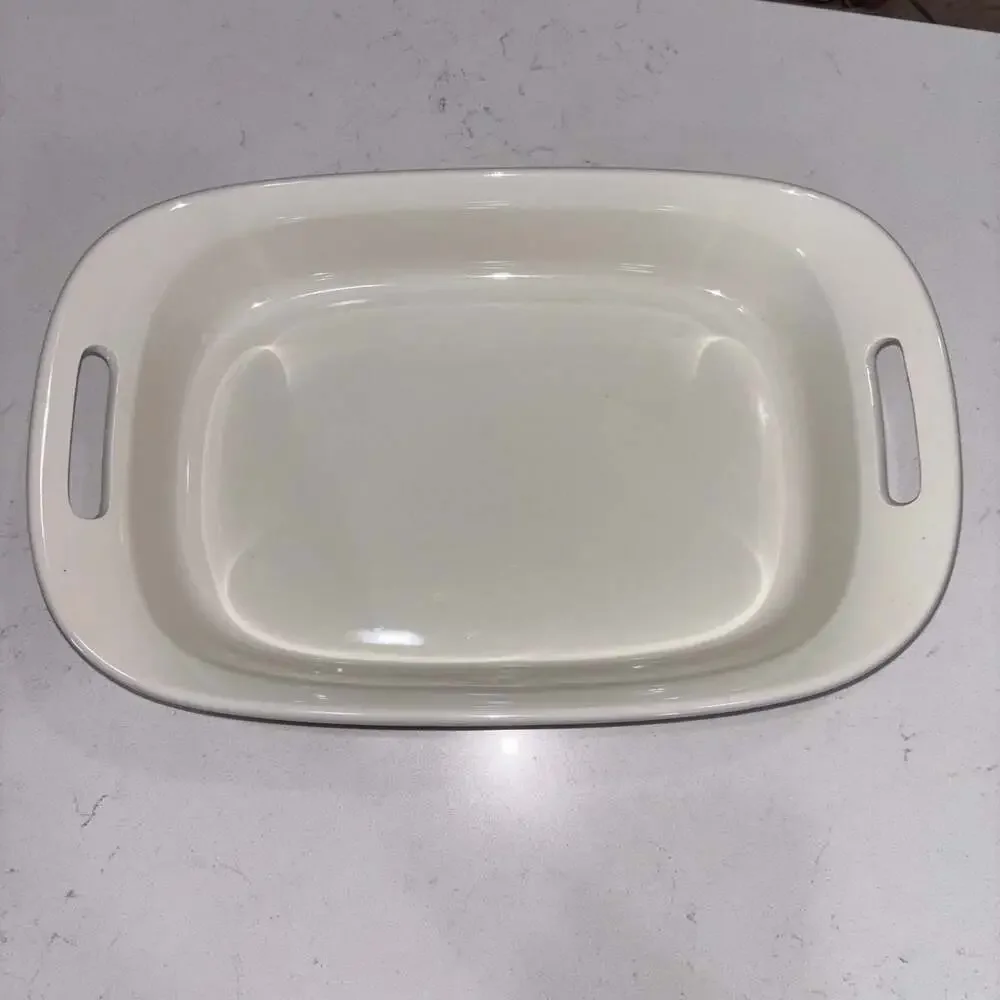 CorningWare Etch Red Stoneware 3qt / 2.85L Rectangular Baking Dish